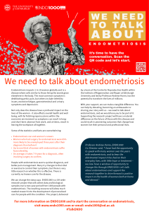 ENDO1000 press release Image of press release document giving an overview of the ENDO1000 project and TALKEndo campaign